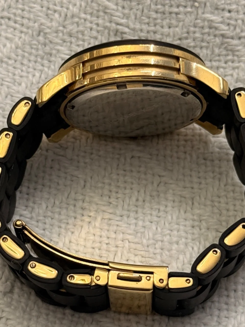 Michael Kors Black Rubber / Metal Link  Wrist Watch #2